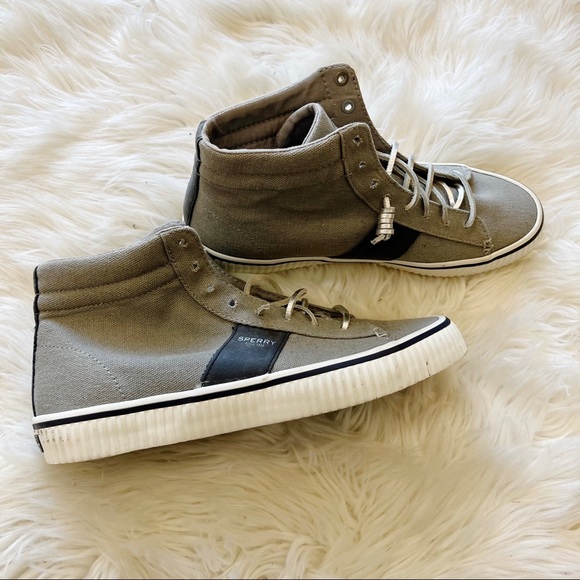 Sperry Top-Sider STS80016 Rave Verge Gray Canvas High Top Sneakers Women’s 9M - Picture 5 of 8